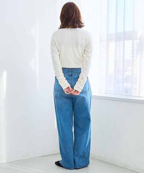 coen(コーエン)の「袖くしゅテレコカットソー(Tシャツ/カットソー・レディース・ライトブルー/ブラック/オフホワイト・L/M)」の5枚目の写真