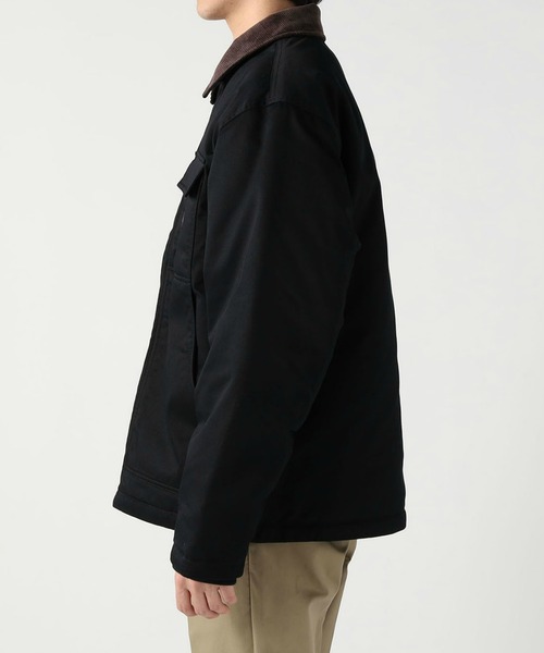 Dickies(ディッキーズ)の「Dickies/ディッキーズ アイゼンハワー ダウンジャケット/コーデュロイジャケット/アウター(ダウンジャケット/コート・メンズ・ブラック/ベージュ・MEDIUM/LARGE/X-LARGE)」の4枚目の写真