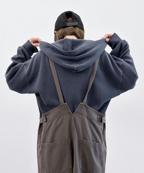 niko and...（ニコアンド）の「[MODE NORM CORE] ワッフルメキシカンパーカー（パーカー・レディース・ネイビー/ナチュラル/オフホワイト・FREE）」の18枚目の写真