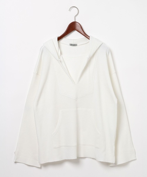 niko and...（ニコアンド）の「[MODE NORM CORE] ワッフルメキシカンパーカー（パーカー・レディース・ネイビー/ナチュラル/オフホワイト・FREE）」の19枚目の写真