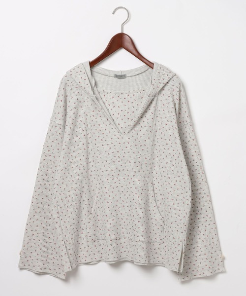 niko and...（ニコアンド）の「[MODE NORM CORE] ワッフルメキシカンパーカー（パーカー・レディース・ネイビー/ナチュラル/オフホワイト・FREE）」の20枚目の写真