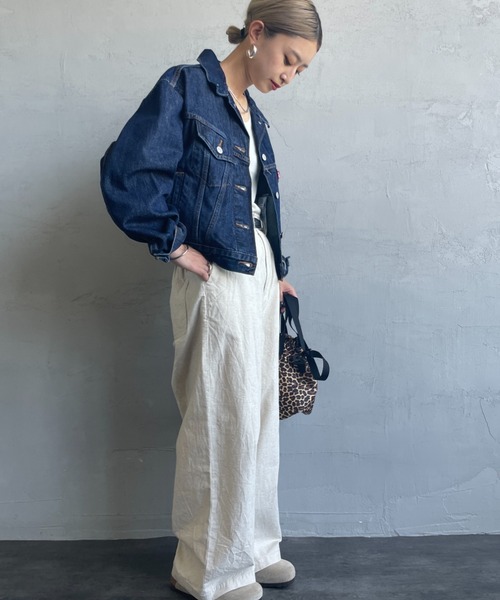 Levi's（リーバイス）の「[LEVI’S/リーバイス] SHRUNKEN 90'S ショート丈トラッカーデニムジャケット（デニムジャケット・レディース・インディゴブルー・S）」の10枚目の写真