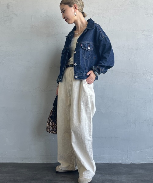 Levi's（リーバイス）の「[LEVI’S/リーバイス] SHRUNKEN 90'S ショート丈トラッカーデニムジャケット（デニムジャケット・レディース・インディゴブルー・S）」の9枚目の写真