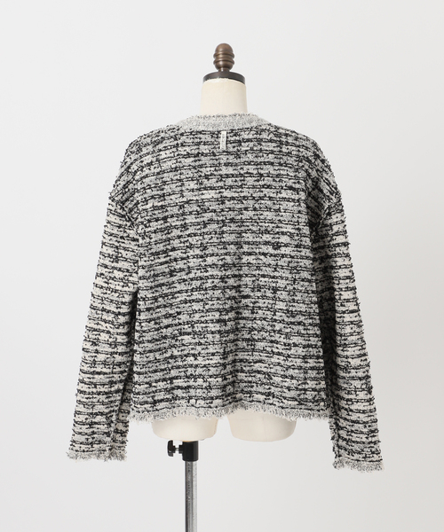 ARCHIVE STANCE 別注no-collar knit Jacket ARCHIVE STANCE/アーカイブスタンス】別注no-collar knit Jacket