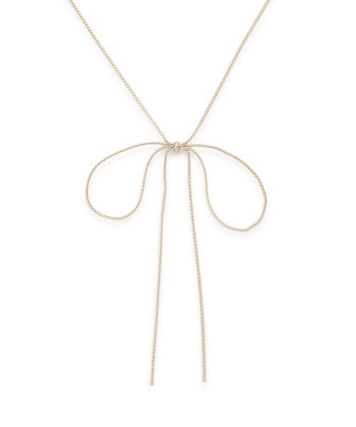 SNIDEL（スナイデル）の「バリエリボンネックレス（ネックレス・レディース・シルバー/ゴールド/イエロー・F）」の2枚目の写真