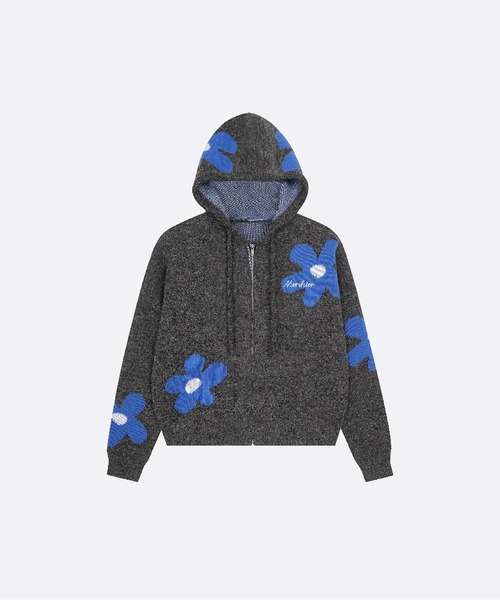 Relaxed Floral Knitting Cardigan