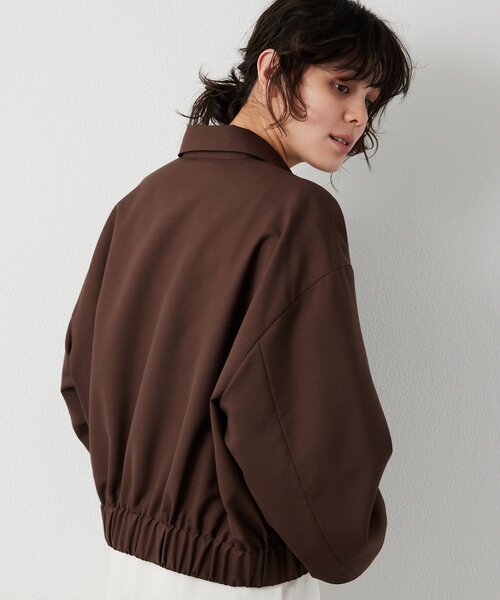 Whim Gazette(ウィムガゼット)の「平織りジップブルゾン(ブルゾン・レディース・ブラウン・FREE)」の5枚目の写真