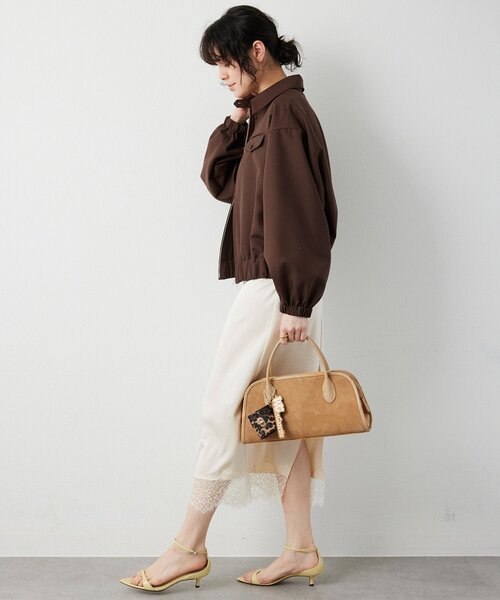 Whim Gazette(ウィムガゼット)の「平織りジップブルゾン(ブルゾン・レディース・ブラウン・FREE)」の7枚目の写真