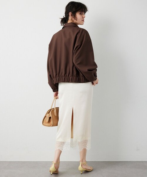 Whim Gazette(ウィムガゼット)の「平織りジップブルゾン(ブルゾン・レディース・ブラウン・FREE)」の8枚目の写真