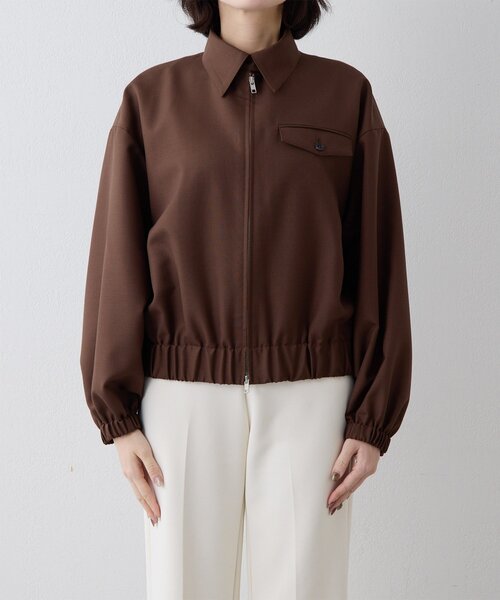 Whim Gazette(ウィムガゼット)の「平織りジップブルゾン(ブルゾン・レディース・ブラウン・FREE)」の12枚目の写真