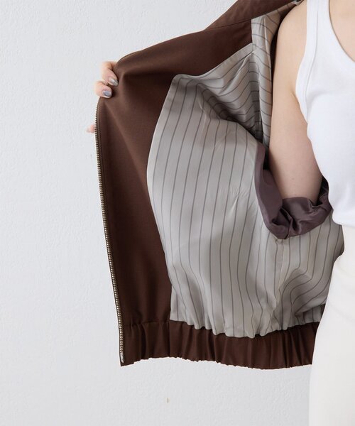 Whim Gazette(ウィムガゼット)の「平織りジップブルゾン(ブルゾン・レディース・ブラウン・FREE)」の21枚目の写真