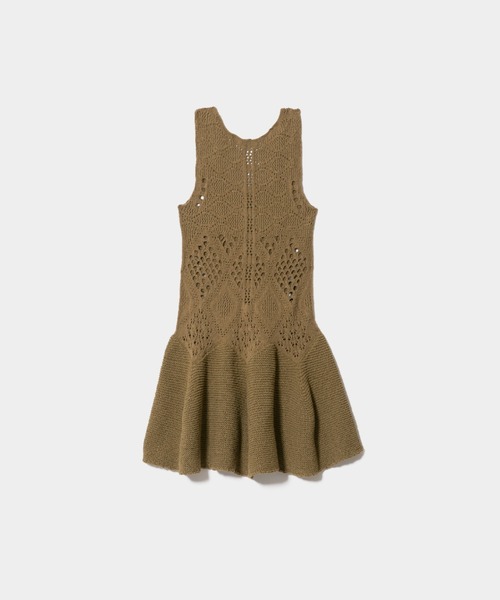 beautiful people（ビューティフルピープル）の「stretchy lace knitted tunic top（ニット/セーター・レディース・オリーブ/ブラック・36）」の2枚目の写真