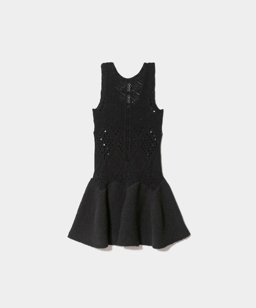 beautiful people（ビューティフルピープル）の「stretchy lace knitted tunic top（ニット/セーター・レディース・オリーブ/ブラック・36）」の3枚目の写真