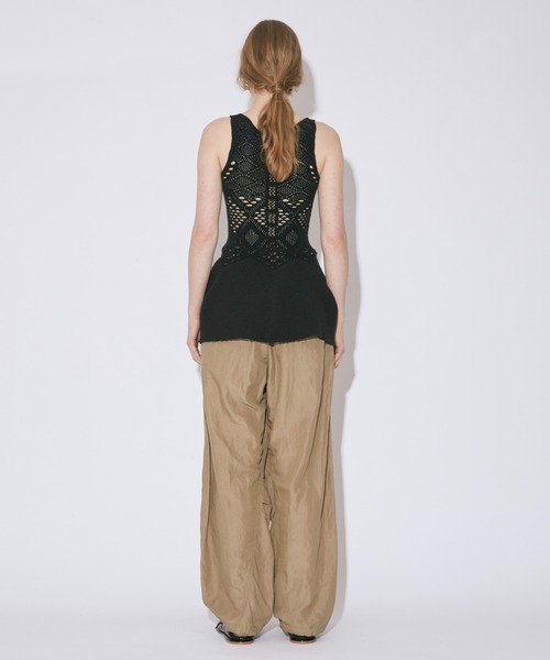 beautiful people（ビューティフルピープル）の「stretchy lace knitted tunic top（ニット/セーター・レディース・オリーブ/ブラック・36）」の6枚目の写真