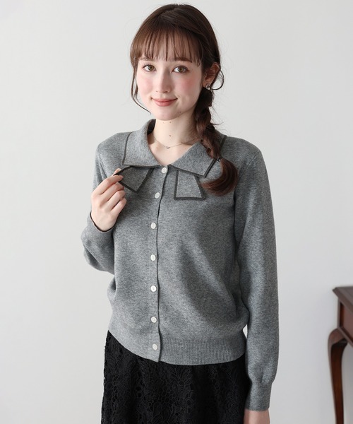 バイカラーリボンニット（ニット/セーター）｜BLUEEAST（ブルー