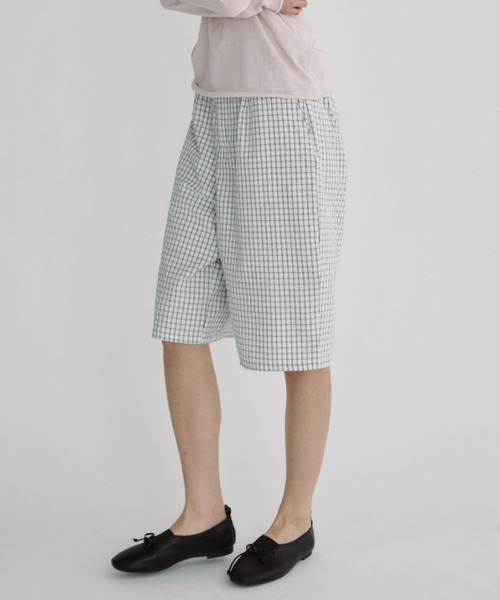 duei(デュイ)の「チェックタックハーフパンツ(その他パンツ・レディース・グレー/アイボリー・FREE)」の12枚目の写真