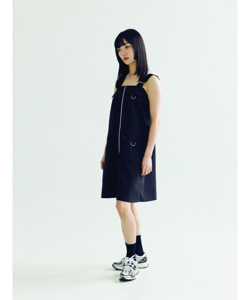 BOMNAL BOUTIQUE(ボムナルブティック)の「サスペンダーミディワンピース _ ブラック(ワンピース・レディース・その他・FREE)」の3枚目の写真