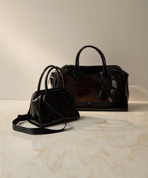 Whim Gazette（ウィムガゼット）の「【Hoaw.】PVCボストンバッグ S（ボストンバッグ・レディース・ブラック・FREE）」の2枚目の写真