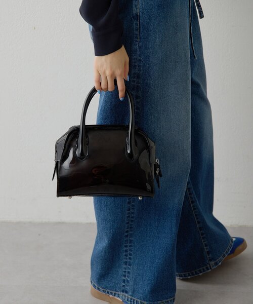 Whim Gazette（ウィムガゼット）の「【Hoaw.】PVCボストンバッグ S（ボストンバッグ・レディース・ブラック・FREE）」の4枚目の写真