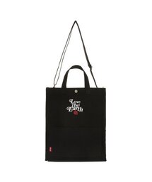 The EARTH（ジアース）の「CANVAS LTE TOTE CROSS BAG - BLACK（メッセンジャーバッグ）」