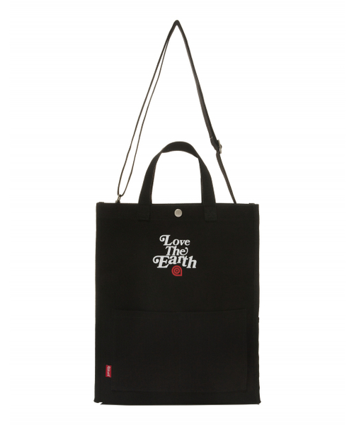 The EARTH(ジアース)の「CANVAS LTE TOTE CROSS BAG - BLACK(メッセンジャーバッグ・レディース・その他・FREE)」の2枚目の写真