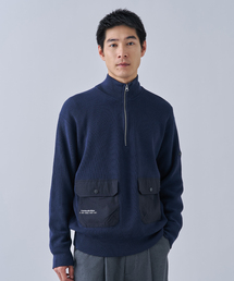 ハーフジップ」に該当するメンズのニット/セーター（ブランドロゴ