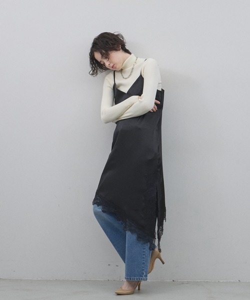 &. NOSTALGIA（アンドドットノスタルジア）の「レースアシメキャミチュニック（チュニック・レディース・ブラック・M）」の5枚目の写真