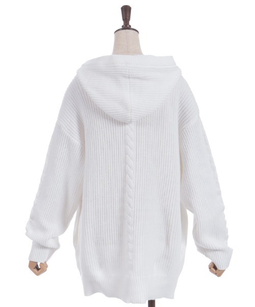 axes femme（アクシーズファム）の「はしごレースニットパーカー（カーディガン/ボレロ・レディース・キナリ/ピンク/グレー・FREE）」の13枚目の写真