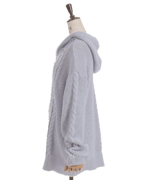 axes femme（アクシーズファム）の「はしごレースニットパーカー（カーディガン/ボレロ・レディース・キナリ/ピンク/グレー・FREE）」の18枚目の写真