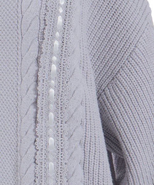 axes femme（アクシーズファム）の「はしごレースニットパーカー（カーディガン/ボレロ・レディース・キナリ/ピンク/グレー・FREE）」の22枚目の写真