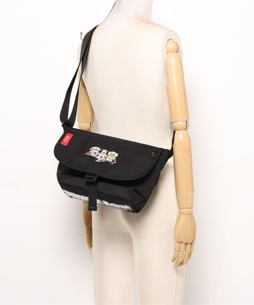 Manhattan Portage（マンハッタンポーテージ）の「NYLON MESSENGER BAG (SM) FLAPZIPPER POCKET SAUCY DOG（メッセンジャーバッグ・メンズ・ブラック・SMALL）」の16枚目の写真