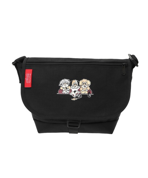 Manhattan Portage（マンハッタンポーテージ）の「NYLON MESSENGER BAG (SM) FLAPZIPPER POCKET SAUCY DOG（メッセンジャーバッグ・メンズ・ブラック・SMALL）」の2枚目の写真
