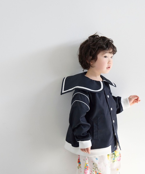 LOWRYS FARM（ローリーズファーム）の「セーラーカラージャケット　643075（その他アウター・キッズ・ネイビー/ベージュ・150cm/140cm/130cm/120cm/110cm）」の17枚目の写真