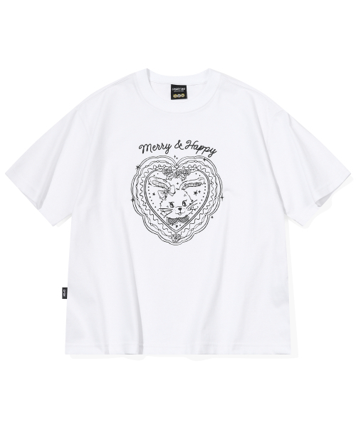 CPGN STUDIO(コンパーニョ)の「メリーハッピー クロップTシャツ ホワイト(Tシャツ/カットソー・レディース・その他・ONE SIZE)」の2枚目の写真