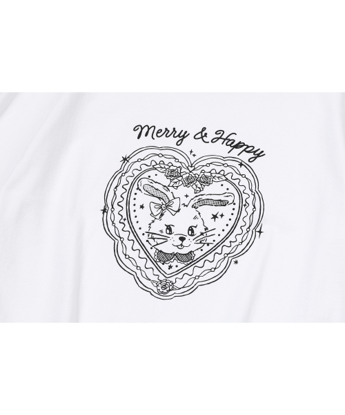 CPGN STUDIO(コンパーニョ)の「メリーハッピー クロップTシャツ ホワイト(Tシャツ/カットソー・レディース・その他・ONE SIZE)」の5枚目の写真