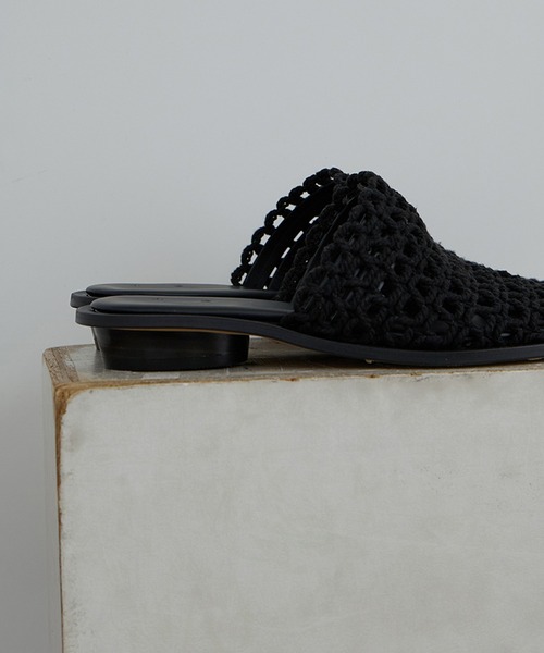 SALON adam et rope'(サロン アダム エ ロペ)の「【W S(ドゥーブル)】メッシュミュール(サンダル・レディース・ブラック/ベージュ・38/37/36)」の8枚目の写真