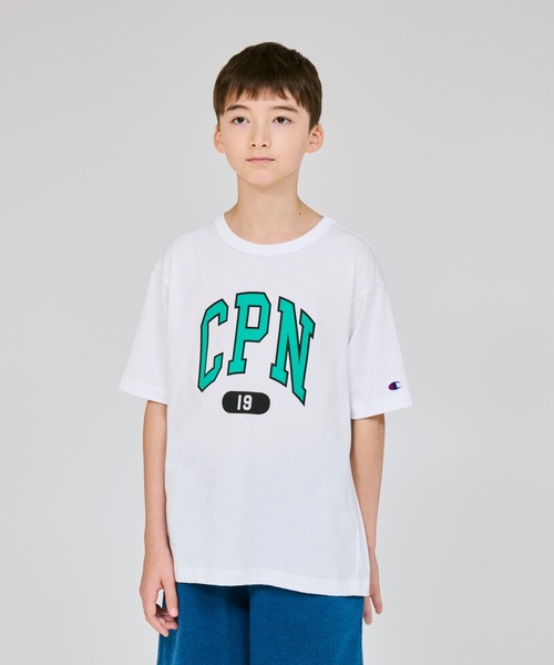 Champion(チャンピオン)の「【Champion/チャンピオン】キッズ ショートスリーブTシャツ(Tシャツ/カットソー・キッズ・ホワイト/ブラック系その他/オートミール/ブルー系その他2・160/150/140/130/120/100/110)」の2枚目の写真