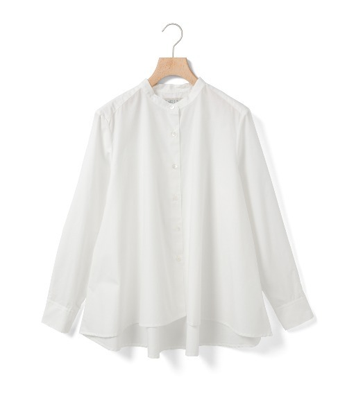 A line band collar shirt
