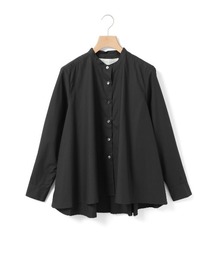 A line band collar shirt