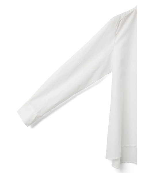 A line band collar shirt