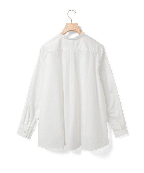 A line band collar shirt