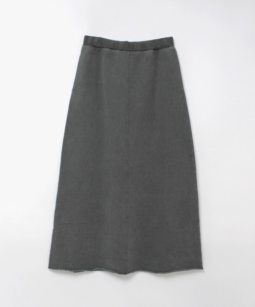 RNA-N（アールエヌエーエヌ）の「G1102 トンプキン裏毛ロングスカート（スカート・レディース・グリーン/ライトグレー/スミクロ・FREE）」の2枚目の写真