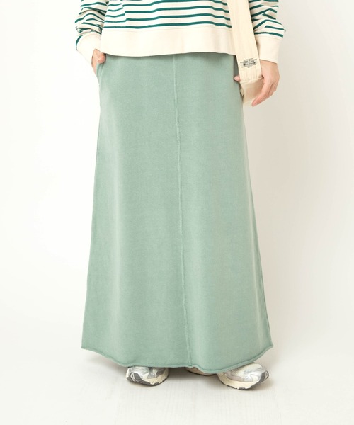 RNA-N（アールエヌエーエヌ）の「G1102 トンプキン裏毛ロングスカート（スカート・レディース・グリーン/ライトグレー/スミクロ・FREE）」の22枚目の写真
