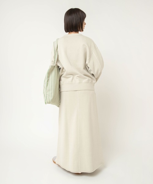 RNA-N（アールエヌエーエヌ）の「G1102 トンプキン裏毛ロングスカート（スカート・レディース・グリーン/ライトグレー/スミクロ・FREE）」の11枚目の写真