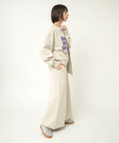 RNA-N（アールエヌエーエヌ）の「G1102 トンプキン裏毛ロングスカート（スカート・レディース・グリーン/ライトグレー/スミクロ・FREE）」の10枚目の写真