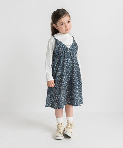 BRANSHES(ブランシェス)の「キャミドッキングワンピース(ワンピース・キッズ・ブルー/ピンク・150/120/100/130/90/140/80/110)」の3枚目の写真