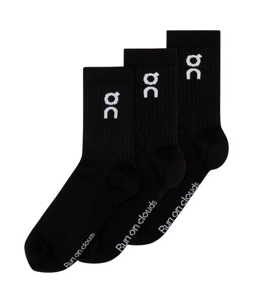 On(オン)の「On Logo Sock High 3P(オン ロゴソックスハイ3P)(ソックス/靴下・メンズ・ブラック・23.5cm/26cm)」の2枚目の写真
