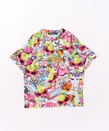 HYSTERIC MINI | HYSTERIC MINI IN WONDERLAND総柄 Viscotex 半袖Tシャツ(Tシャツ/カットソー)