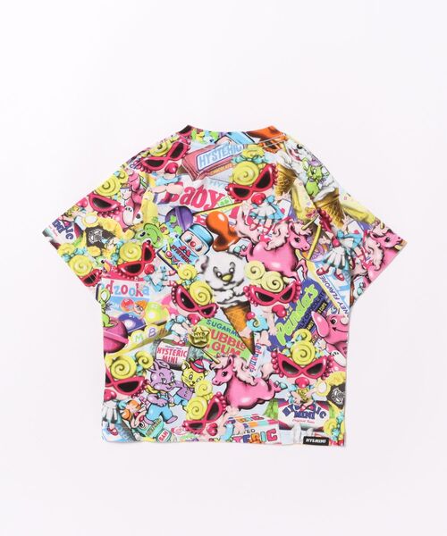 HYSTERIC MINI（ヒステリックミニ）の「HYSTERIC MINI IN WONDERLAND総柄 Viscotex 半袖Tシャツ（Tシャツ/カットソー・キッズ・ブルー系その他・100/110/120）」の2枚目の写真
