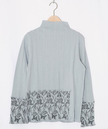 iS ScoLar | 561204：花蝶柄テレコ素材メロウ入りインナー(Tシャツ/カットソー)